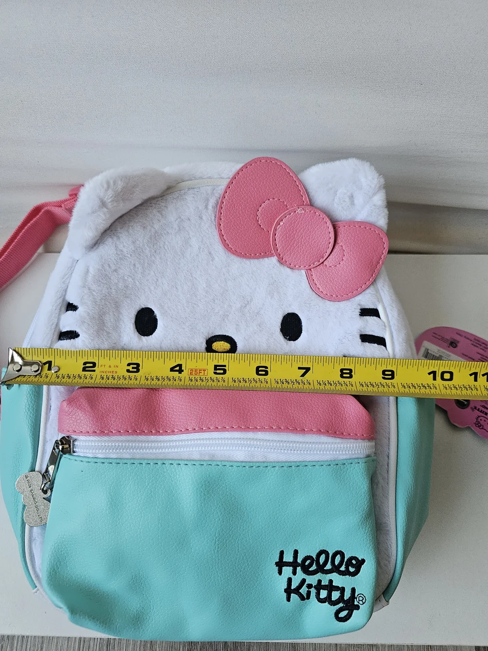 Sanrio Hello Kitty Plush Mini Backpack Teal Pink NWT